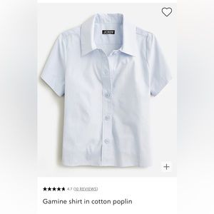 NWT JCrew Gamine shirt in cotton poplin